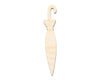 Unfinished Wood Closed Umbrella Shape - Craft - up to 46"