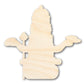 Unfinished Wood Vishnu Shape - Craft - up to 46"