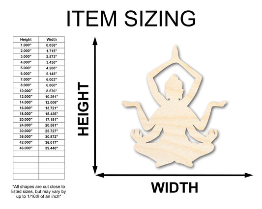 Unfinished Wood Mahadeva Shape - Craft - up to 46"