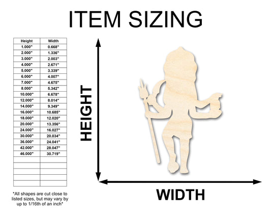 Unfinished Wood Kali Shape - Craft - up to 46"
