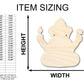 Unfinished Wood Ganesha Shape - Craft - up to 46"