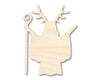 Unfinished Wood Shaman Shape - Craft - up to 46"