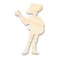 Unfinished Wood Mariachi Guitar Player Shape - Craft - up to 46"