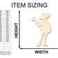 Unfinished Wood Mariachi Guitar Player Shape - Craft - up to 46"