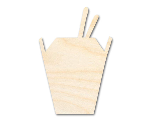 Unfinished Wood Asian Takeout Shape | Craft Cutout | up to 46" DIY