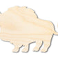 Unfinished Wood Cute Buffalo Shape | Craft Cutout | up to 46" DIY