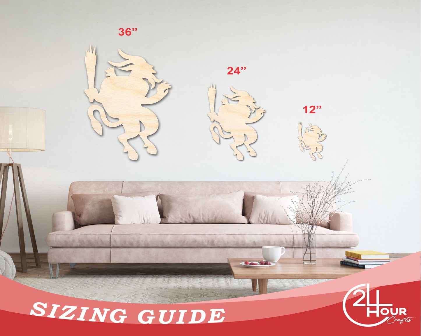 Unfinished Wood Krampus Shape | Craft Cutout | up to 46" DIY