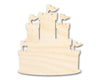 Unfinished Wood Medieval Castle Silhouette - History Craft - up to 46" DIY