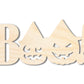 Unfinished Wood Pumpkin Boo Shape | Craft Cutout | up to 46" DIY
