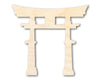 Unfinished Wood Japanese Torri Shape | Craft Cutout | up to 46" DIY
