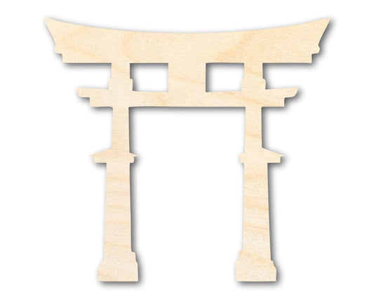 Unfinished Wood Japanese Torri Shape | Craft Cutout | up to 46" DIY