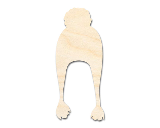 Unfinished Wood Winter Hat Silhouette Shape - Craft - up to 46"