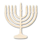 Unfinished Wood Hanukkah Menorah Shape - Craft - up to 46"