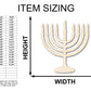 Unfinished Wood Hanukkah Menorah Shape - Craft - up to 46"