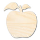 Unfinished Two Leaf Apple Shape | Craft Cutout | up to 46" DIY
