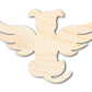 Unfinished Wood Angel Dog Shape - Pet Craft - up to 46"