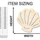 Unfinished Wood Sea Shell Shape | Ocean Beach Craft Cutout | up to 46" DIY