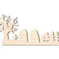 Unfinished Wood Graveyard Shape - Craft - up to 46"