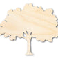 Unfinished Wood Oak Tree Shape - Craft - up to 46"