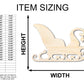 Unfinished Wood Winter Sleigh Shape - Craft - up to 46"