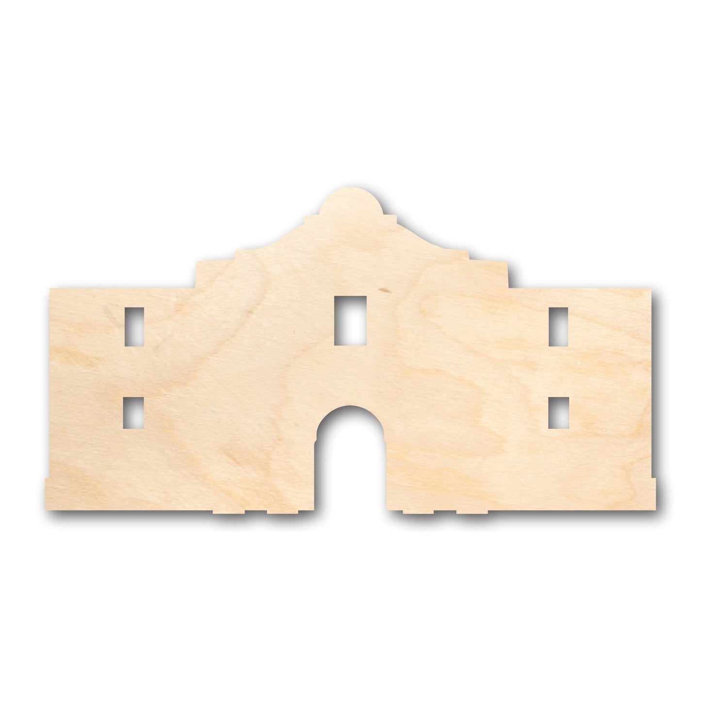 Unfinished Wood Alamo Shape - Craft - up to 46" DIY
