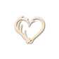 Unfinished Wood Antler Heart Shape - Craft - up to 46" DIY