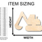 Unfinished Wood Back Hoe Construction Shape - Craft - up to 46" DIY