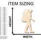 Unfinished Wood Boy Hike Shape - Craft - up to 46" DIY