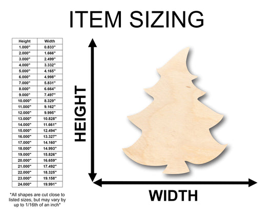 Unfinished Wood Cartoon Christmas Tree Shape - Craft - up to 46" DIY