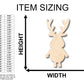 Unfinished Wood Cartoon Deer Moose Shape - Craft - up to 46" DIY