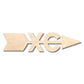 Unfinished Wood Cross Country XC Shape - Craft - up to 46" DIY