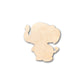 Unfinished Wood Cute Baby Elephant Shape - Craft - up to 46" DIY