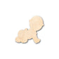 Unfinished Wood Cute Baby Shape - Craft - up to 46" DIY