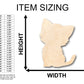 Unfinished Wood Cute Cat Shape - Craft - up to 46" DIY