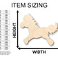 Unfinished Wood Cute Horse Shape - Craft - up to 46" DIY