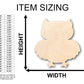 Unfinished Wood Cute Owl Shape - Craft - up to 46" DIY