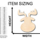 Unfinished Wood Cute Reindeer Head Shape - Craft - up to 46" DIY
