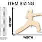 Unfinished Wood Female Martial Arts Karate Shape - Craft - up to 46" DIY