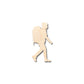 Unfinished Wood Girl Hike Shape - Craft - up to 46" DIY