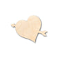 Unfinished Wood Heart Arrow Shape - Craft - up to 46" DIY