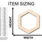Unfinished Wood Hollow Hexagon Honeycomb Shape - Craft - up to 46" DIY