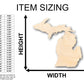 Unfinished Wood Michigan Connected Shape - Craft - up to 46" DIY