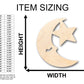 Unfinished Wood Moon & Star Shape - Craft - up to 46" DIY