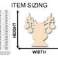 Unfinished Wood Reindeer Antler Ornaments Shape - Craft - up to 46" DIY