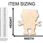 Unfinished Wood Robot Shape - Craft - up to 46" DIY