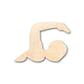 Unfinished Wood Swimming Shape - Craft - up to 46" DIY