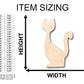 Unfinished Wood Tall Cat Shape - Craft - up to 46" DIY