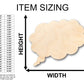 Unfinished Wood Thought Bubble Shape - Craft - up to 46" DIY