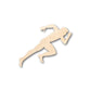 Unfinished Wood Track Sprinter Shape - Craft - up to 46" DIY
