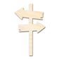 Unfinished Wood Directional Sign Post Silhouette | DIY Craft Cutout | up to 46" DIY